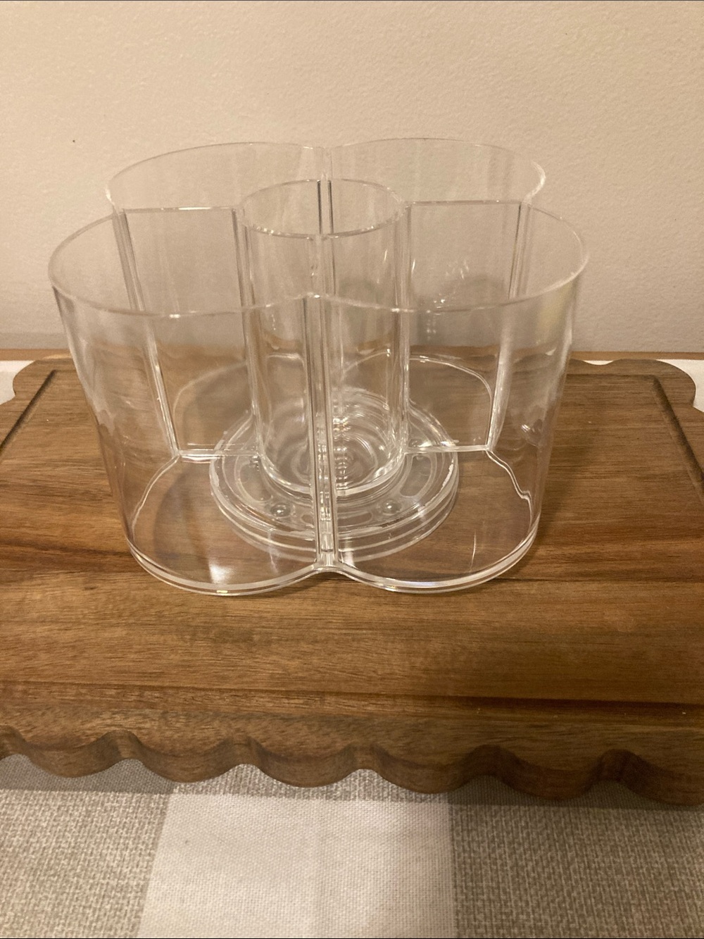 Clear Acrylic Multi-Compartment Organizer - Transparent